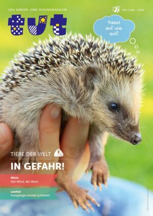 Igel auf dem Cover der TUT-Ausgabe «Bedrohte Tiere»